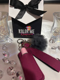 Pom Pom Keychain w/ lip gloss