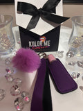 Pom Pom Keychain w/lip gloss