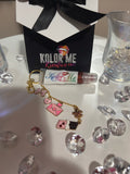 Squeeze Tube Lip Gloss w/ Charm Keychain